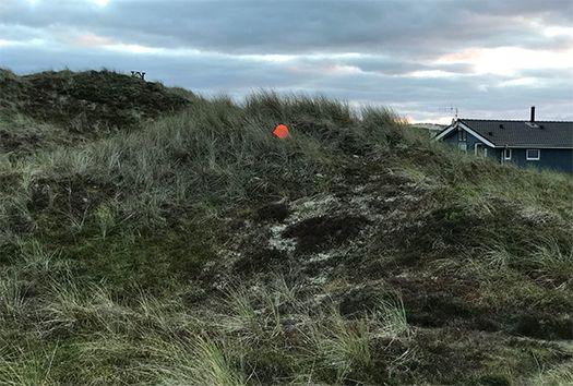 Deathrag i naturen, brugt som signalmiddel eller markering