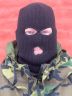 Balaclava commandohue 3 huller sort strik