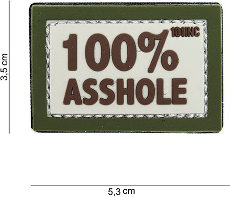 100% Asshole patch PVC stof mærke