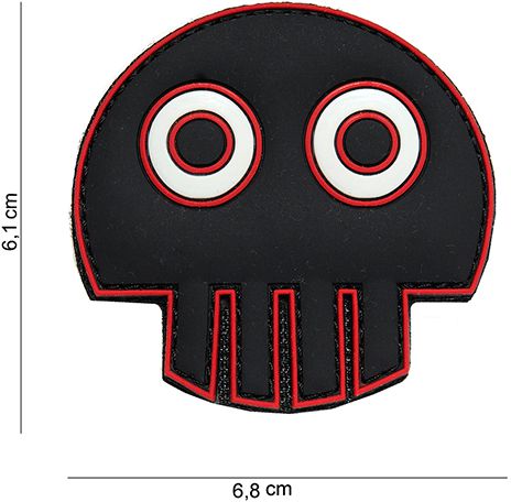 Big eyed skull patch PVC stof mærke