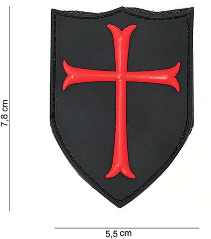 Crusader patch PVC stof mærke