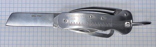 Sejlerkniv i stainless fra Sturm nr 15326000 - stainless med kniv, sjækelmuser og dåseåbner