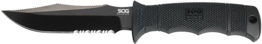 SOG seal pup kniv set fra siden i fuld profil