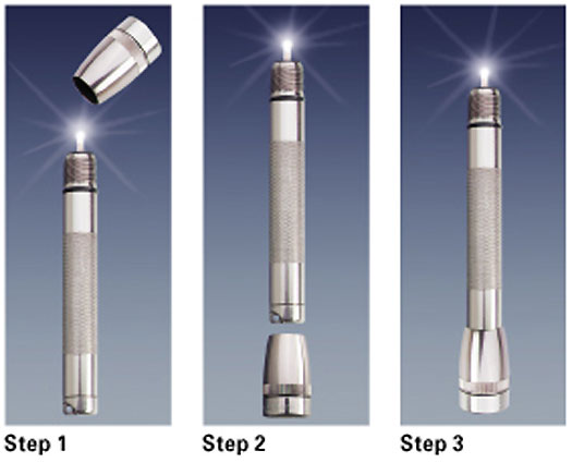 Maglite AAA som lysestage