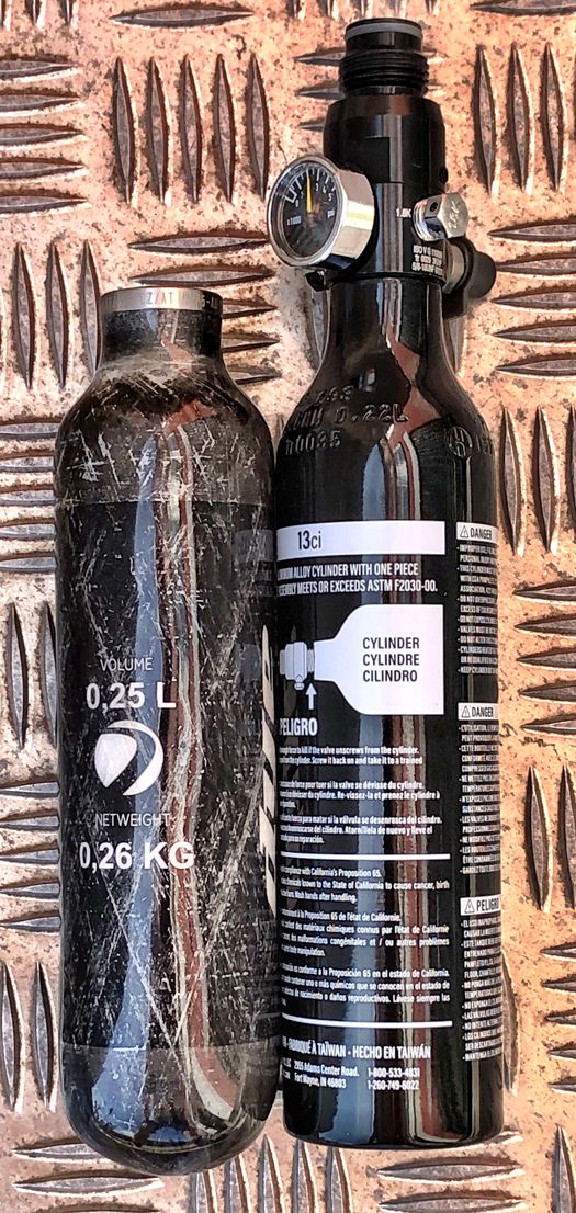 Dye 0,25 liter 300 bar luftflaske vægt 400 gram