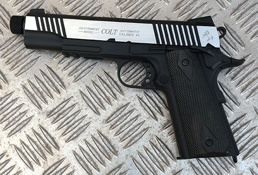 Colt 1911 KWC kulsyre blowback pistol dæmper tilbehør