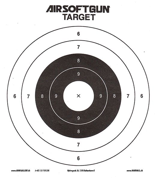 Skydemål til softair- og hardball målskydning