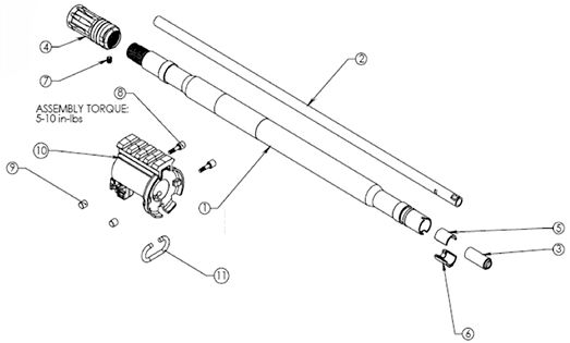 Tippmann Arms M4 carbine 6 mm BB barrel assy